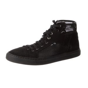 CHANEL mesh high top sneaker, size 37.5